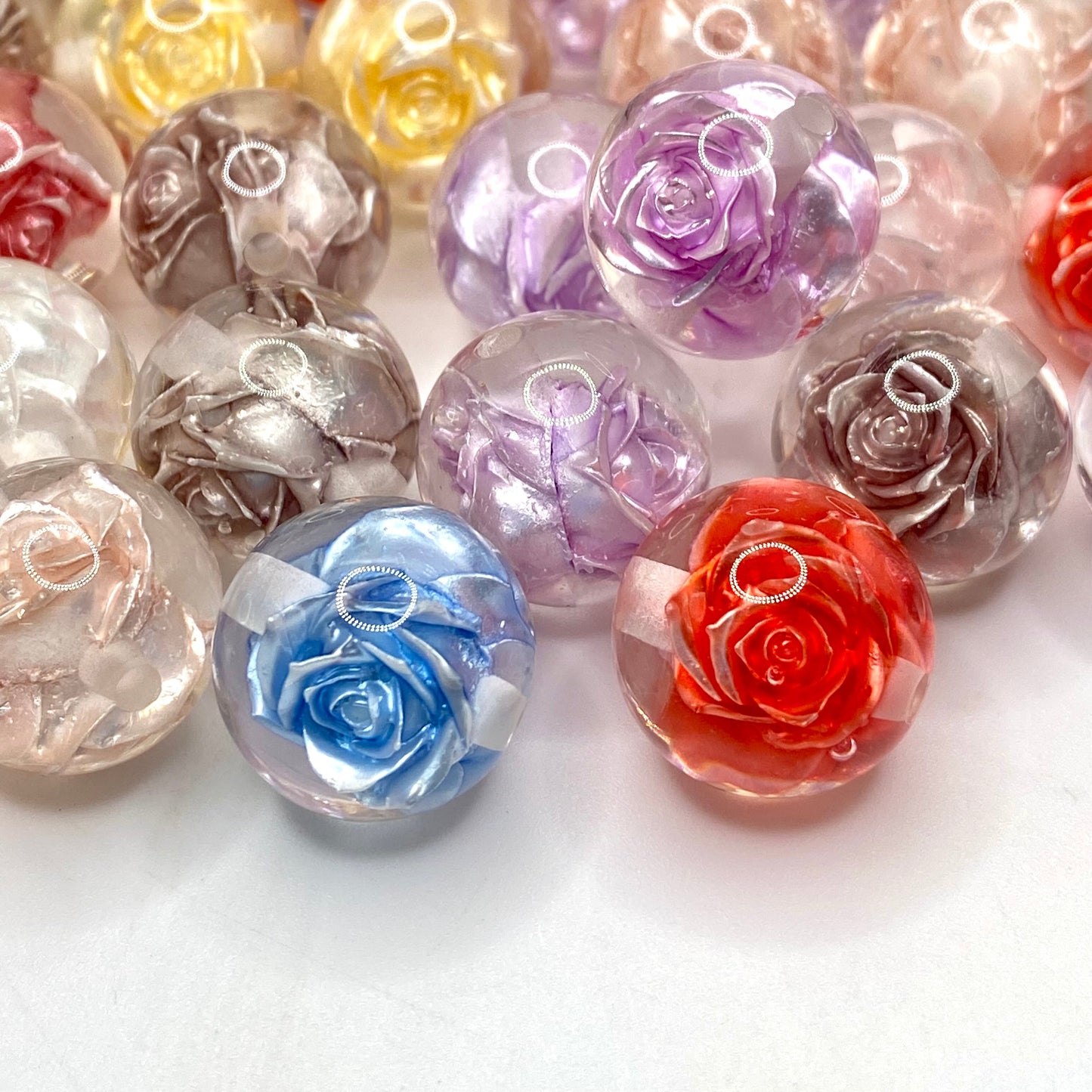 Every Rose Has Its Love Story Acrylic Beads