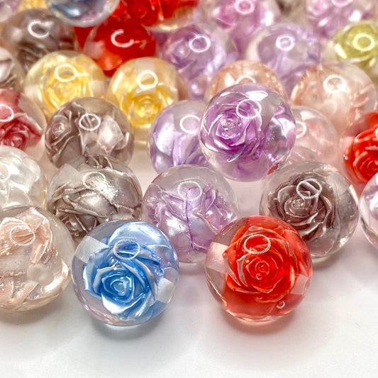 Every Rose Has Its Love Story Acrylic Beads