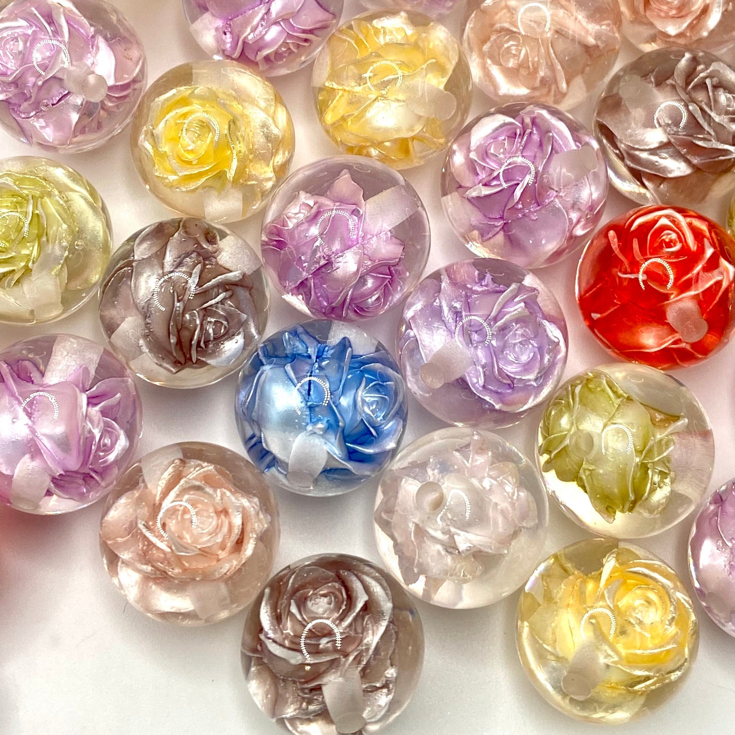 Every Rose Has Its Love Story Acrylic Beads