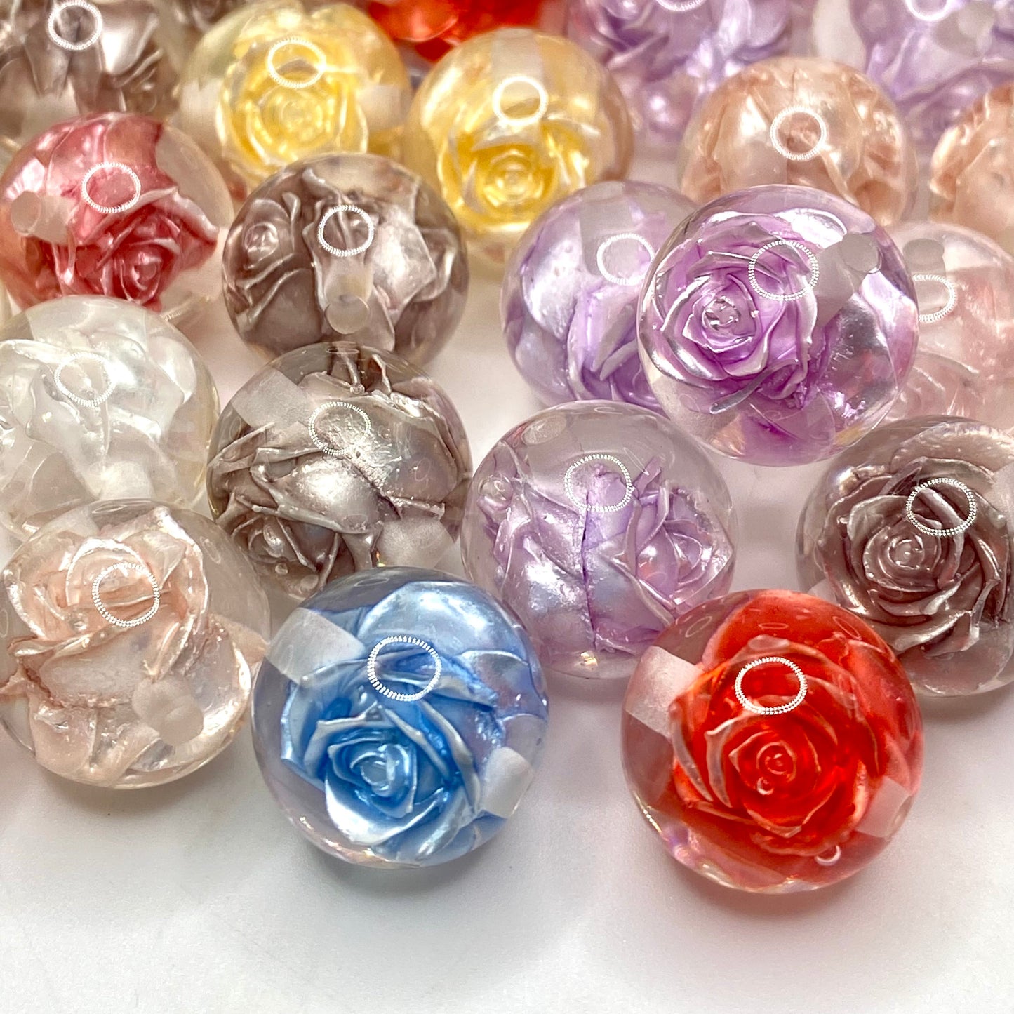 Every Rose Has Its Love Story Acrylic Beads