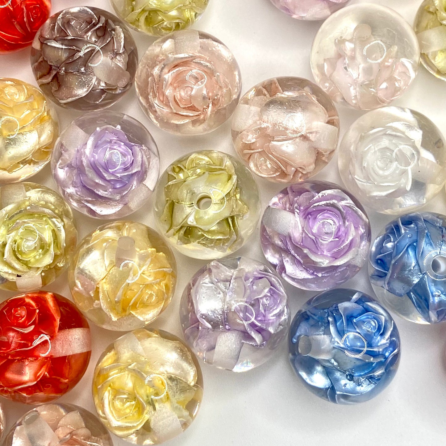 Every Rose Has Its Love Story Acrylic Beads