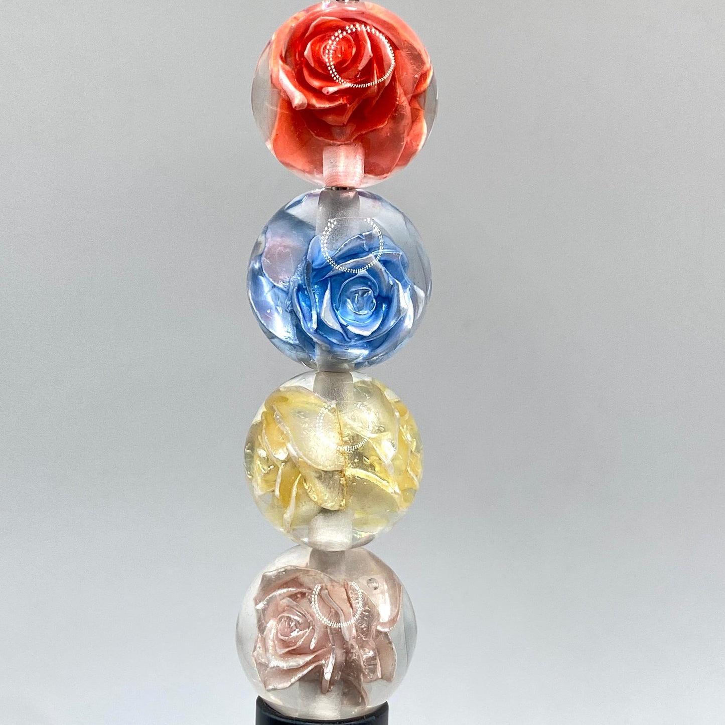 Every Rose Has Its Love Story Acrylic Beads