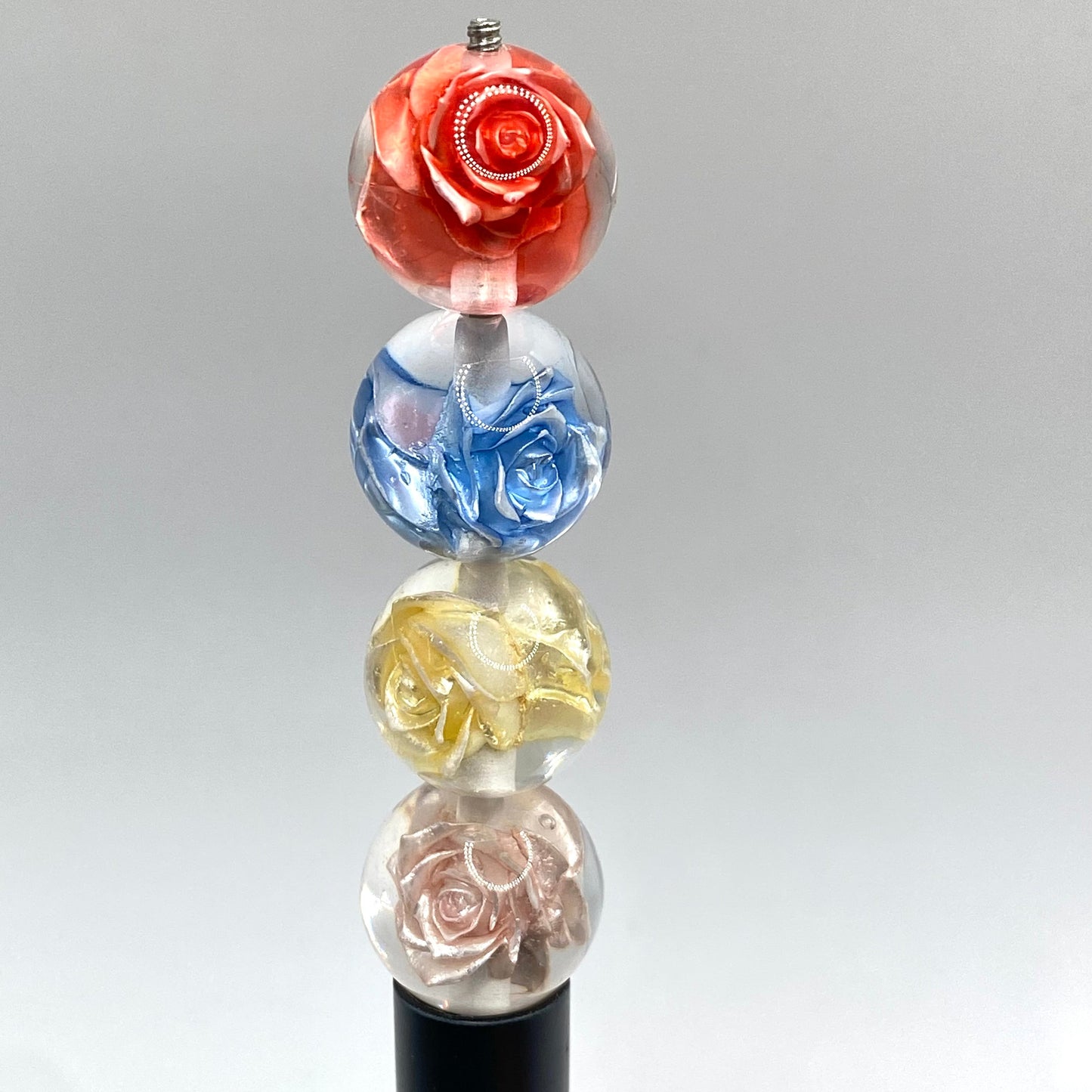 Every Rose Has Its Love Story Acrylic Beads
