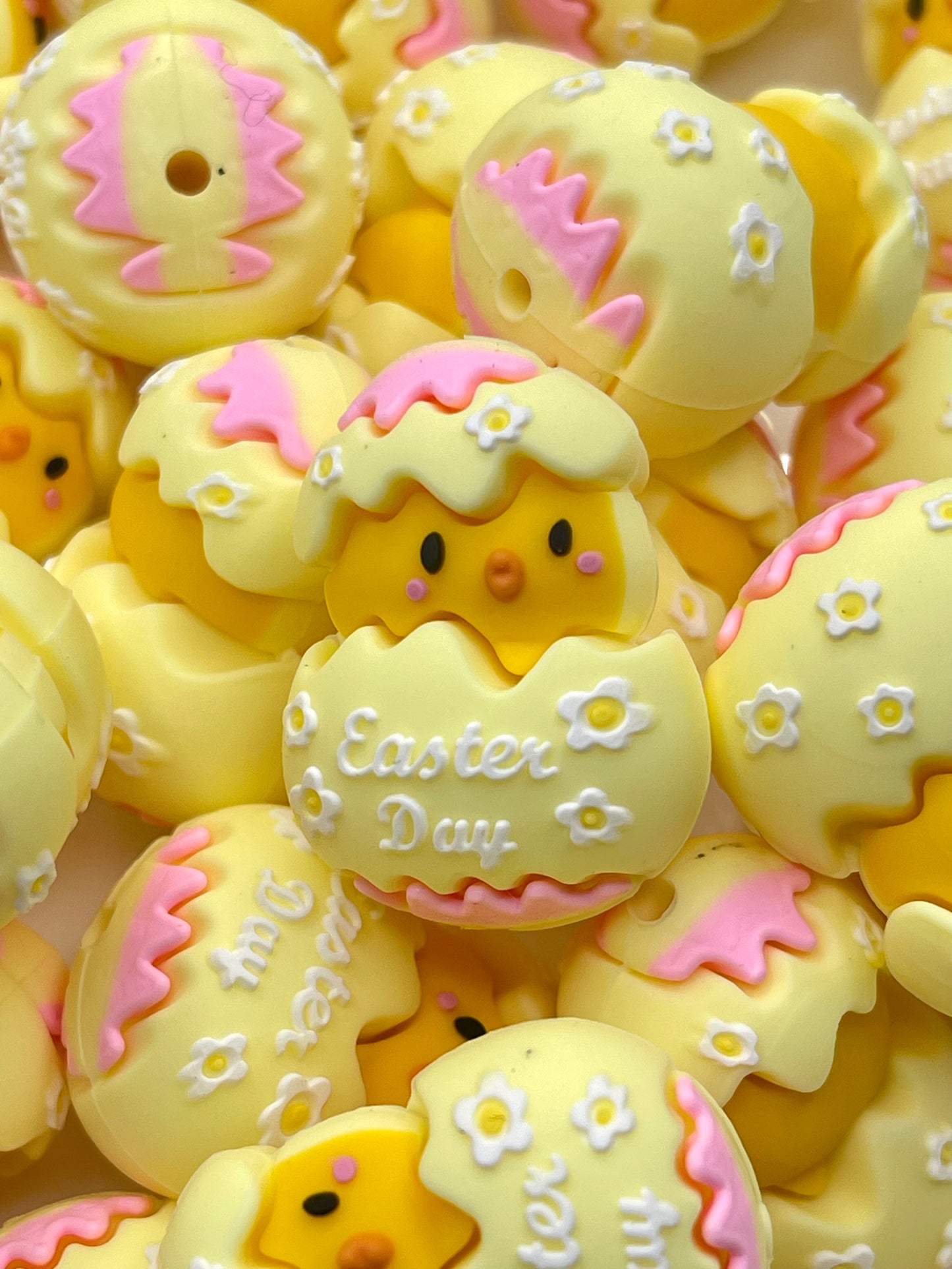 One Cute Chick 3D Silicone Focal Beads