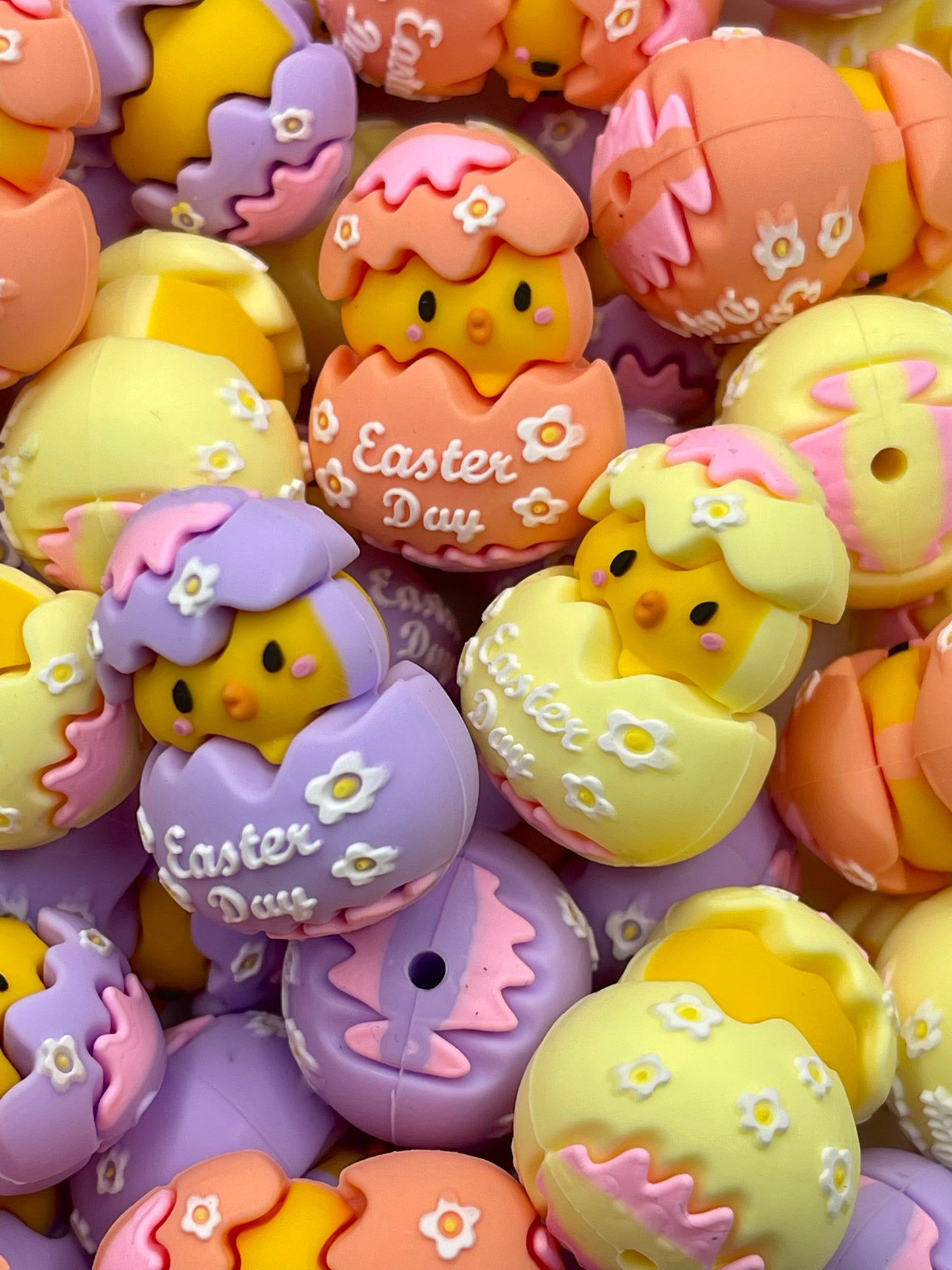 One Cute Chick 3D Silicone Focal Beads