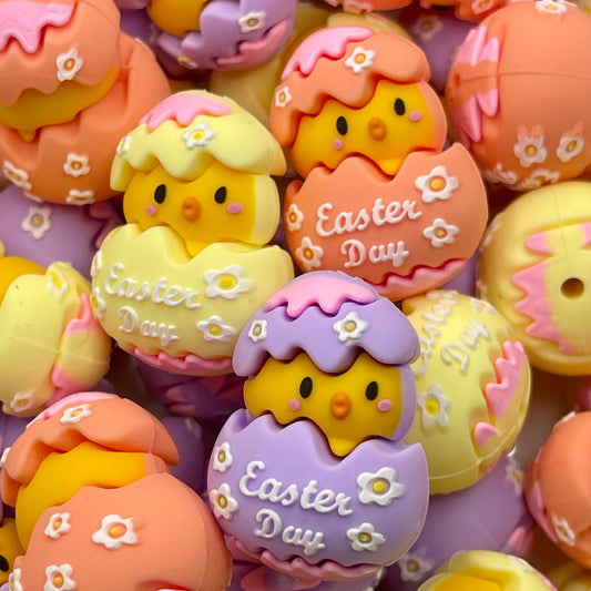 One Cute Chick 3D Silicone Focal Beads