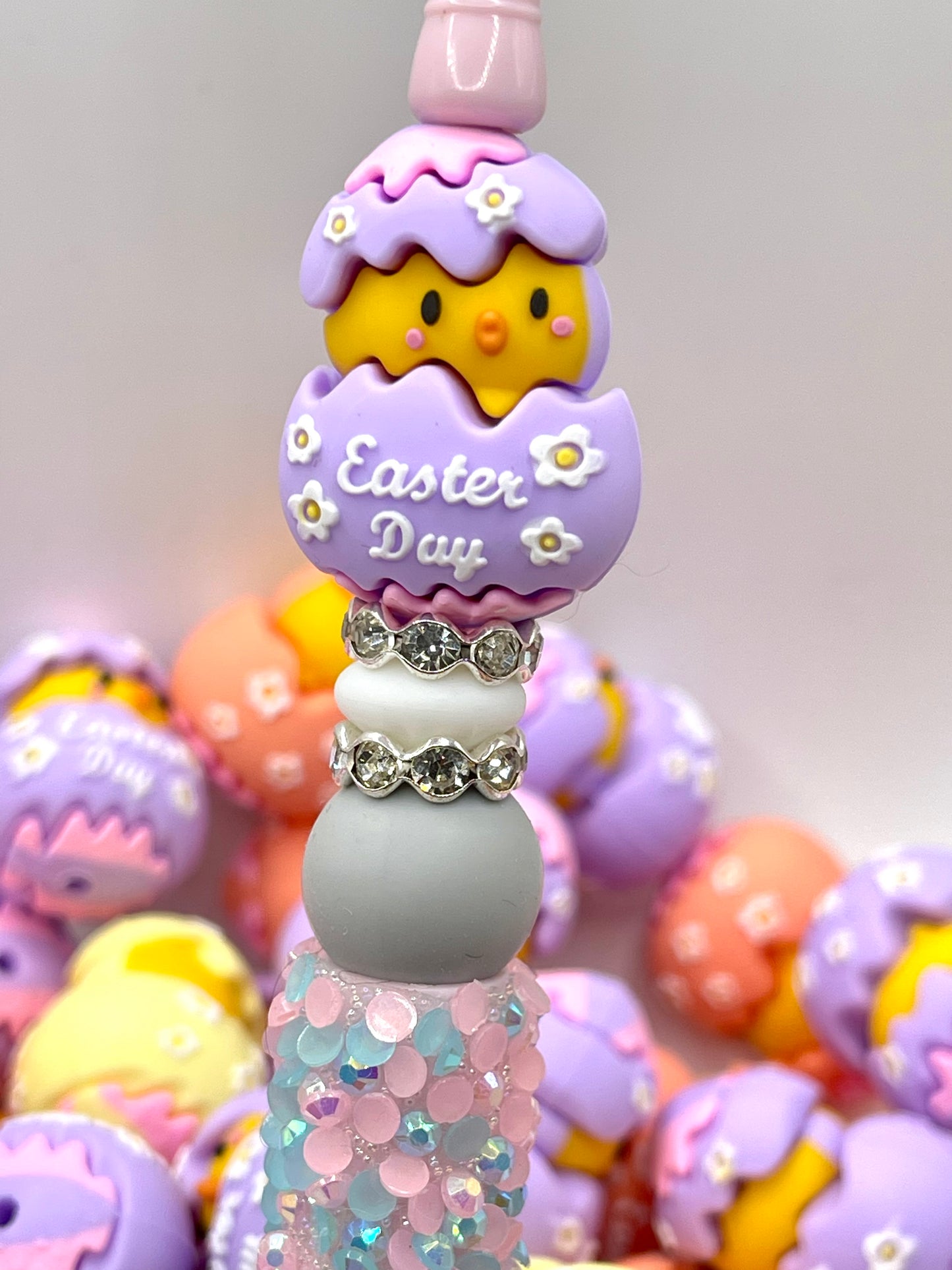 One Cute Chick 3D Silicone Focal Beads