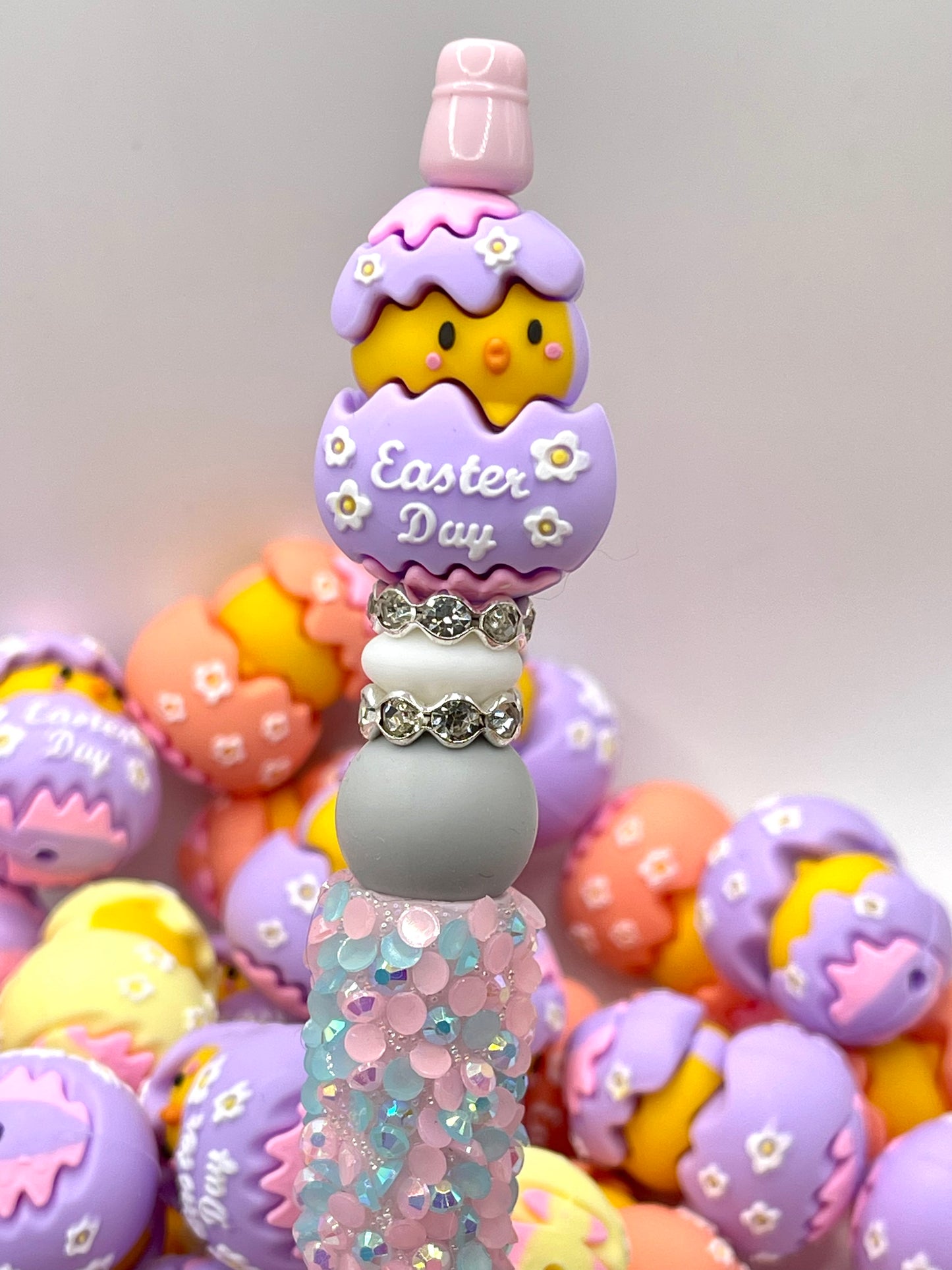 One Cute Chick 3D Silicone Focal Beads