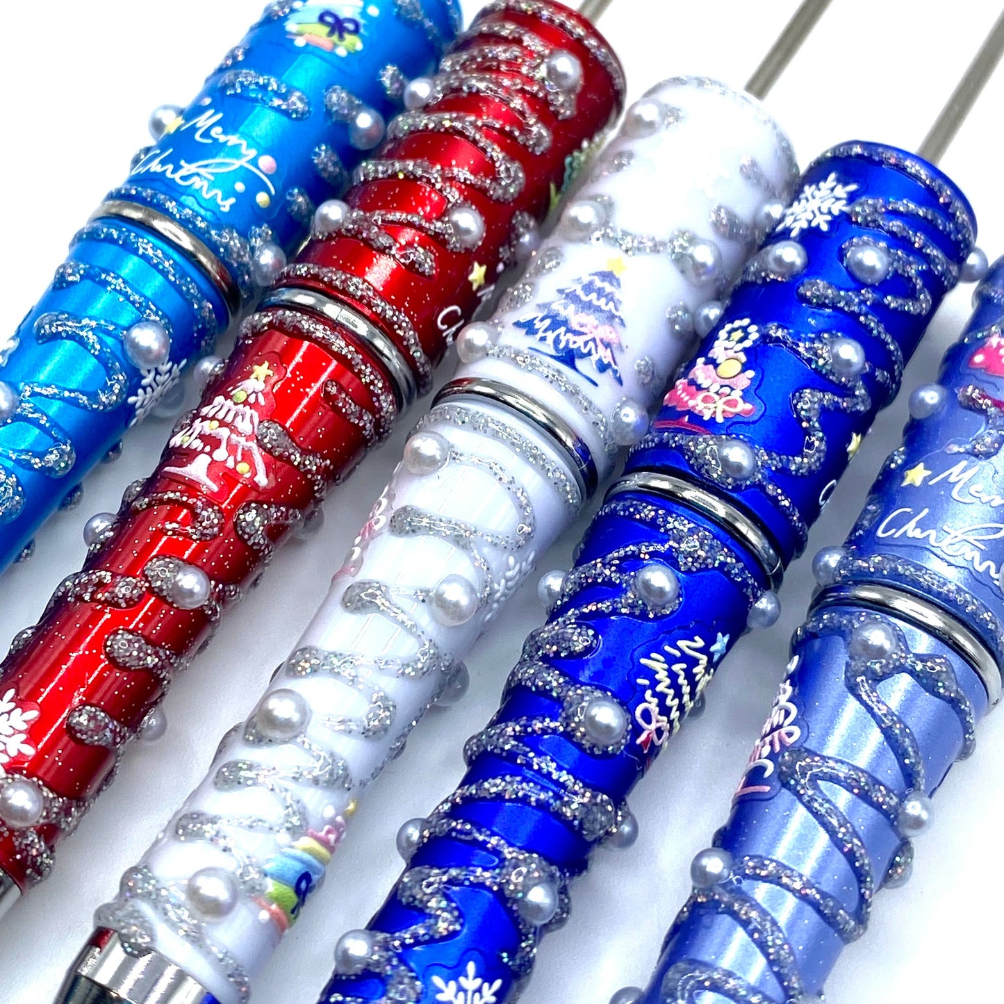 Christmas 2.0 Fancy Beadable Pens - 5pcs