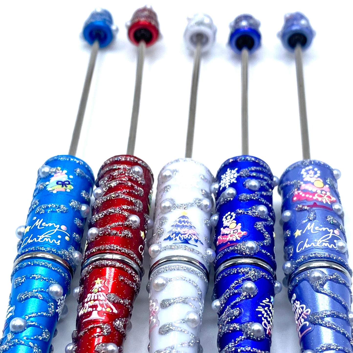 Christmas 2.0 Fancy Beadable Pens - 5pcs