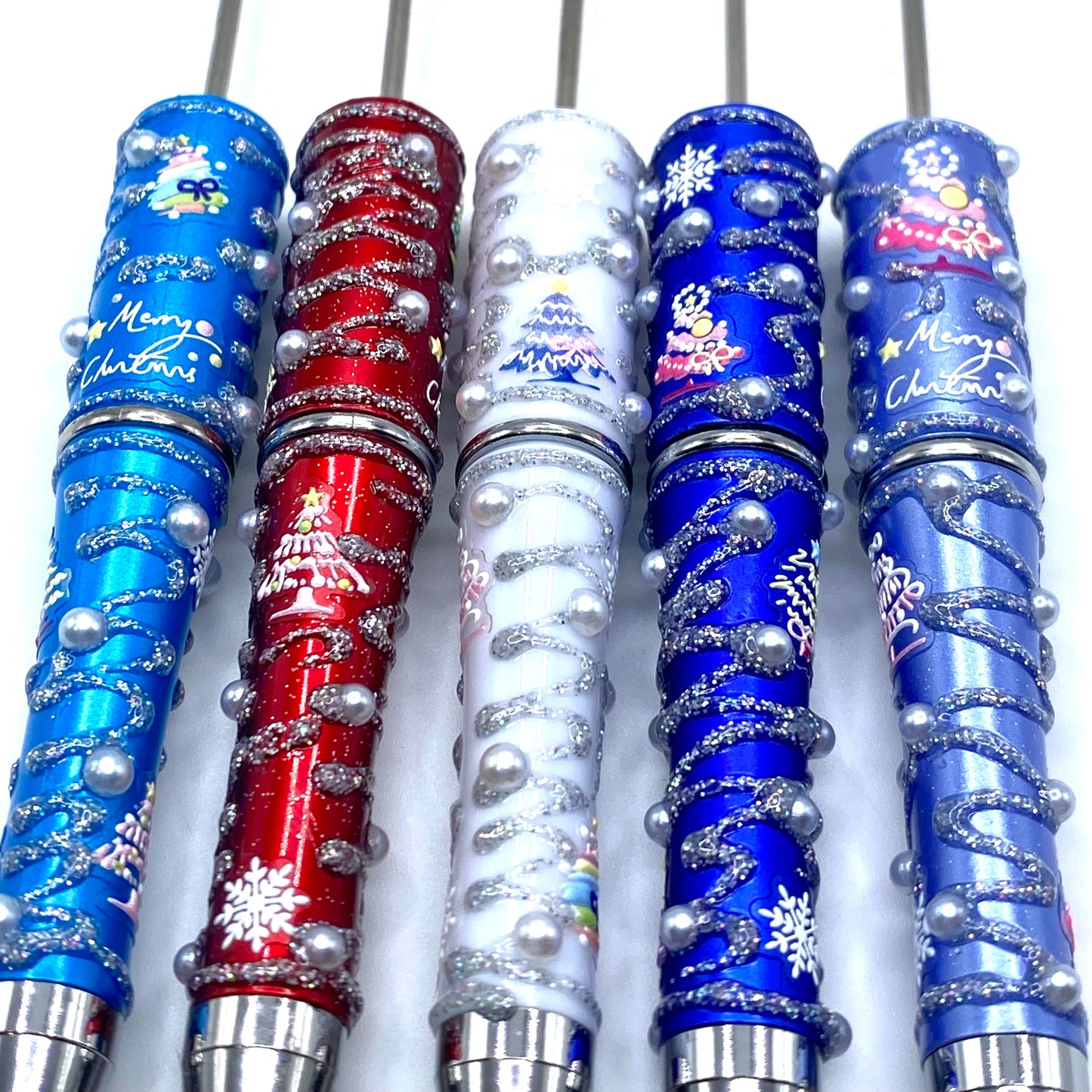 Christmas 2.0 Fancy Beadable Pens - 5pcs