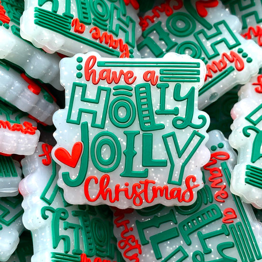 Have Holly Jolly Christmas Silicone Focal Beads