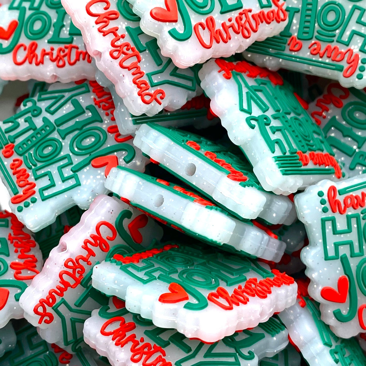 Have Holly Jolly Christmas Silicone Focal Beads