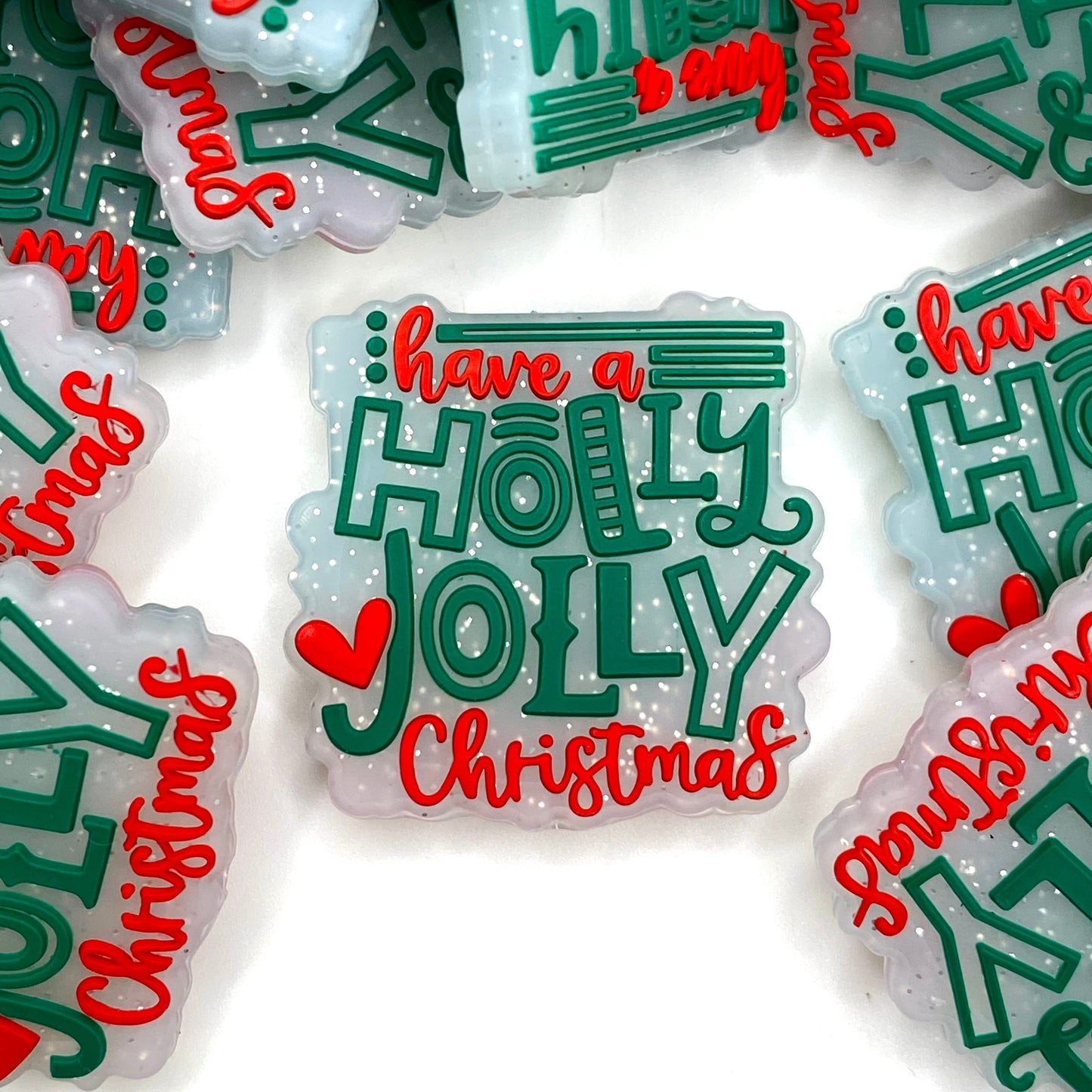 Have Holly Jolly Christmas Silicone Focal Beads