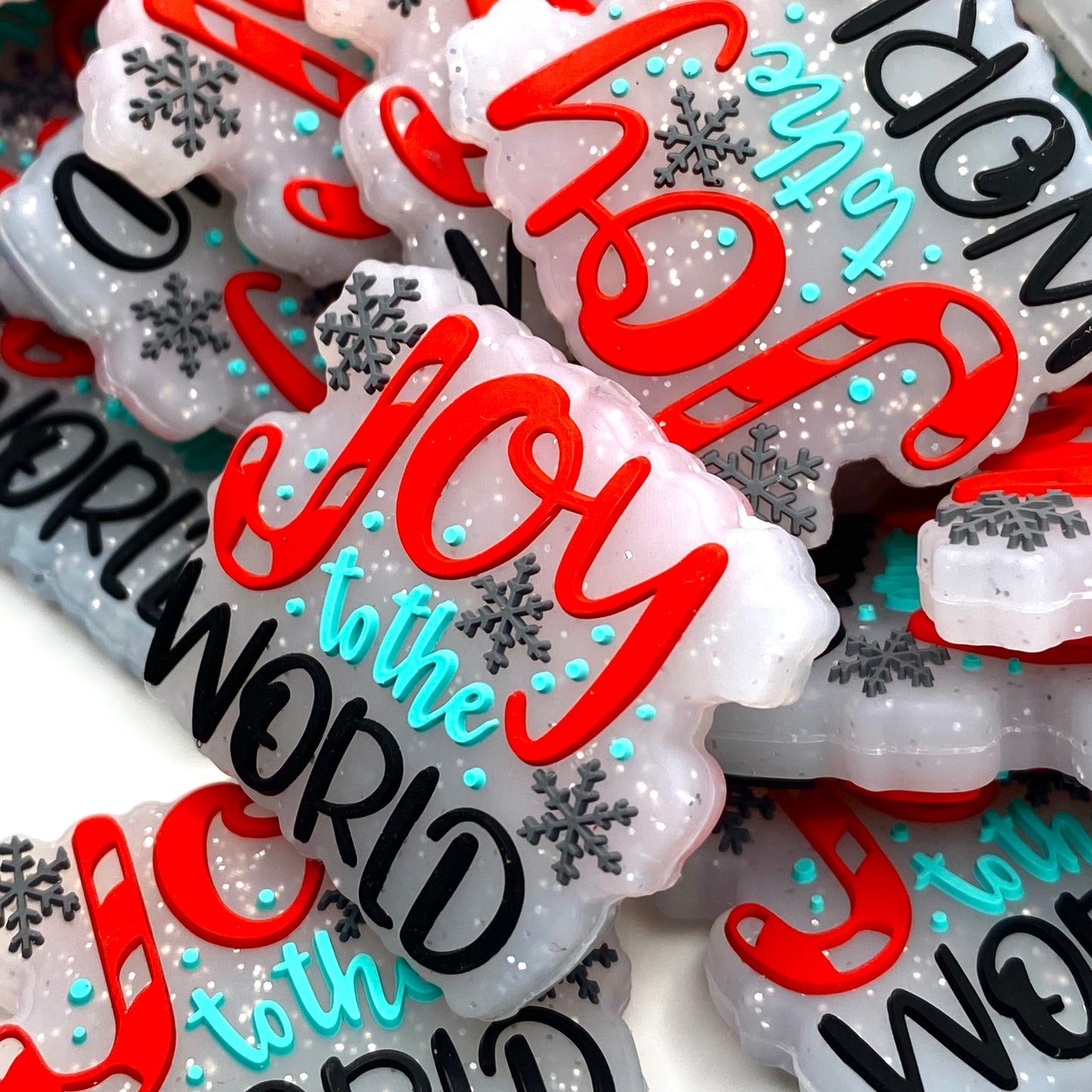 Joy To The World Silicone Focal Beads