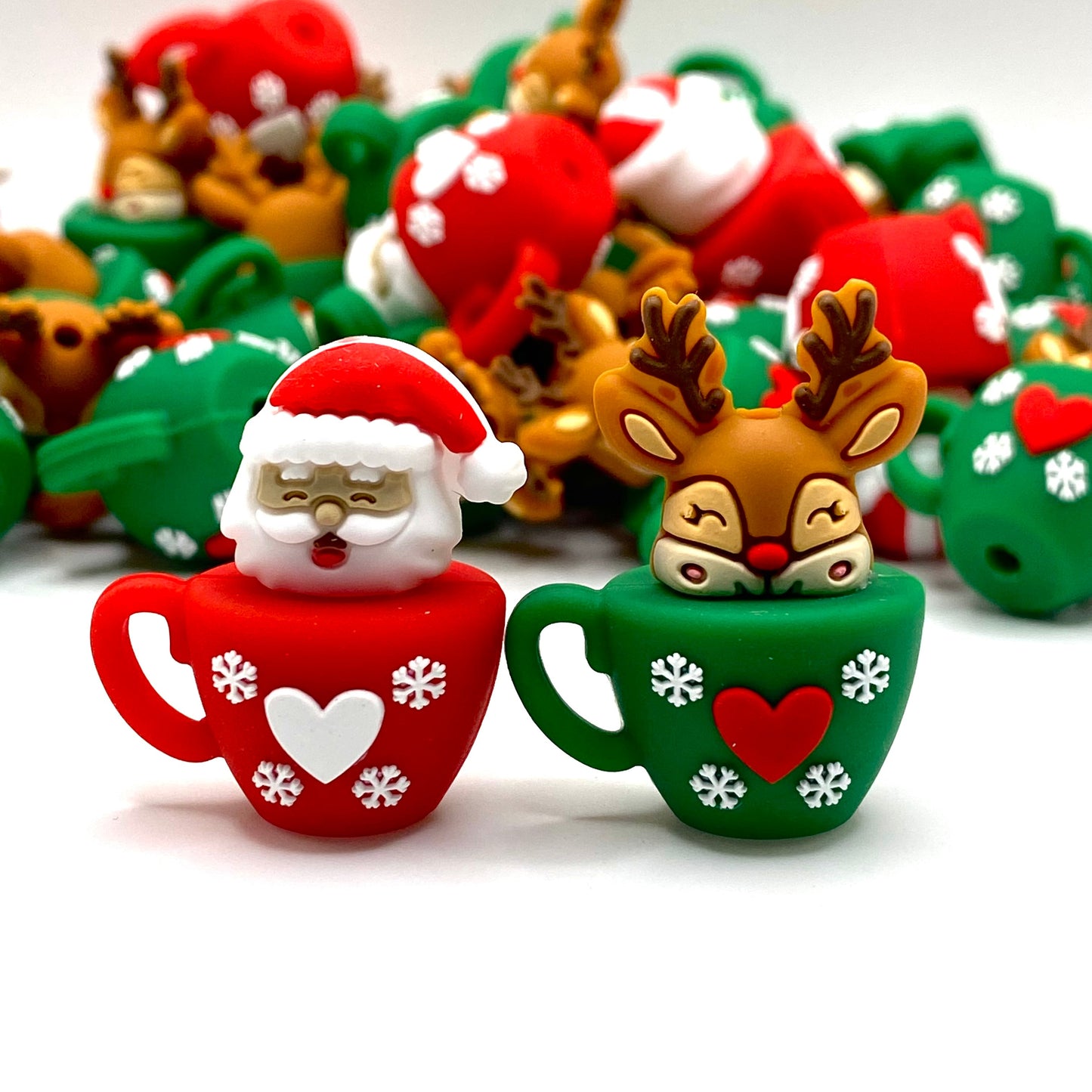 Sip Sip Sleigh 3D Silicone Focal Beads
