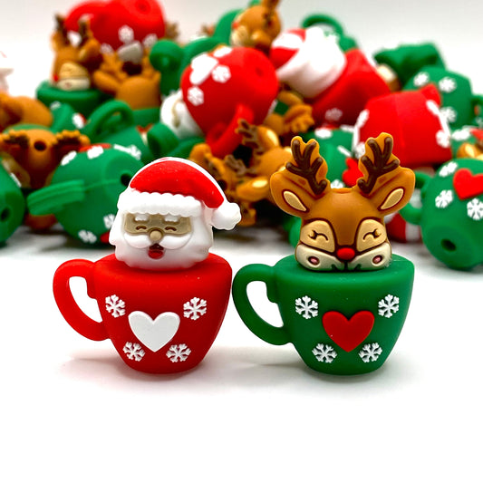 Sip Sip Sleigh 3D Silicone Focal Beads