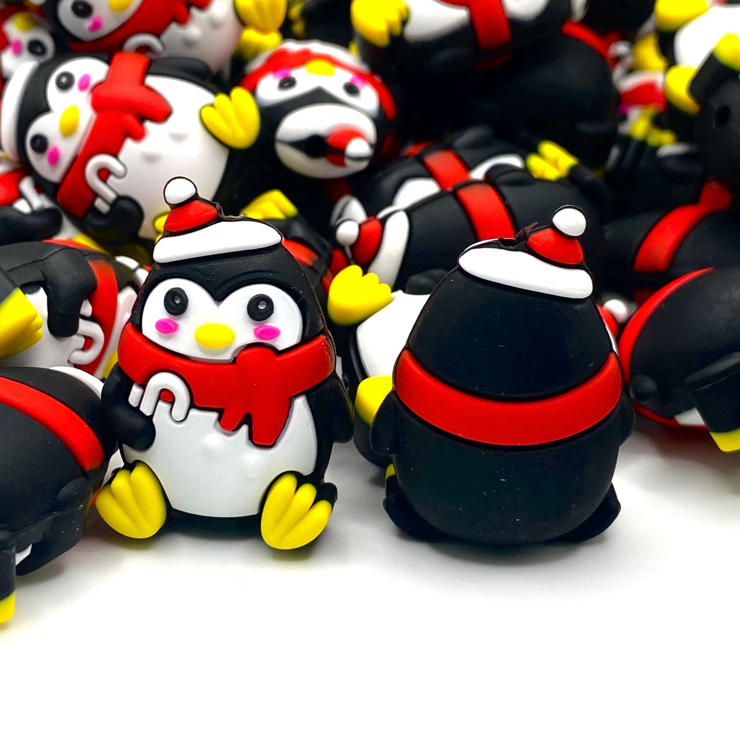 Ice Ice Baby 3D Penguin Silicone Focal Beads