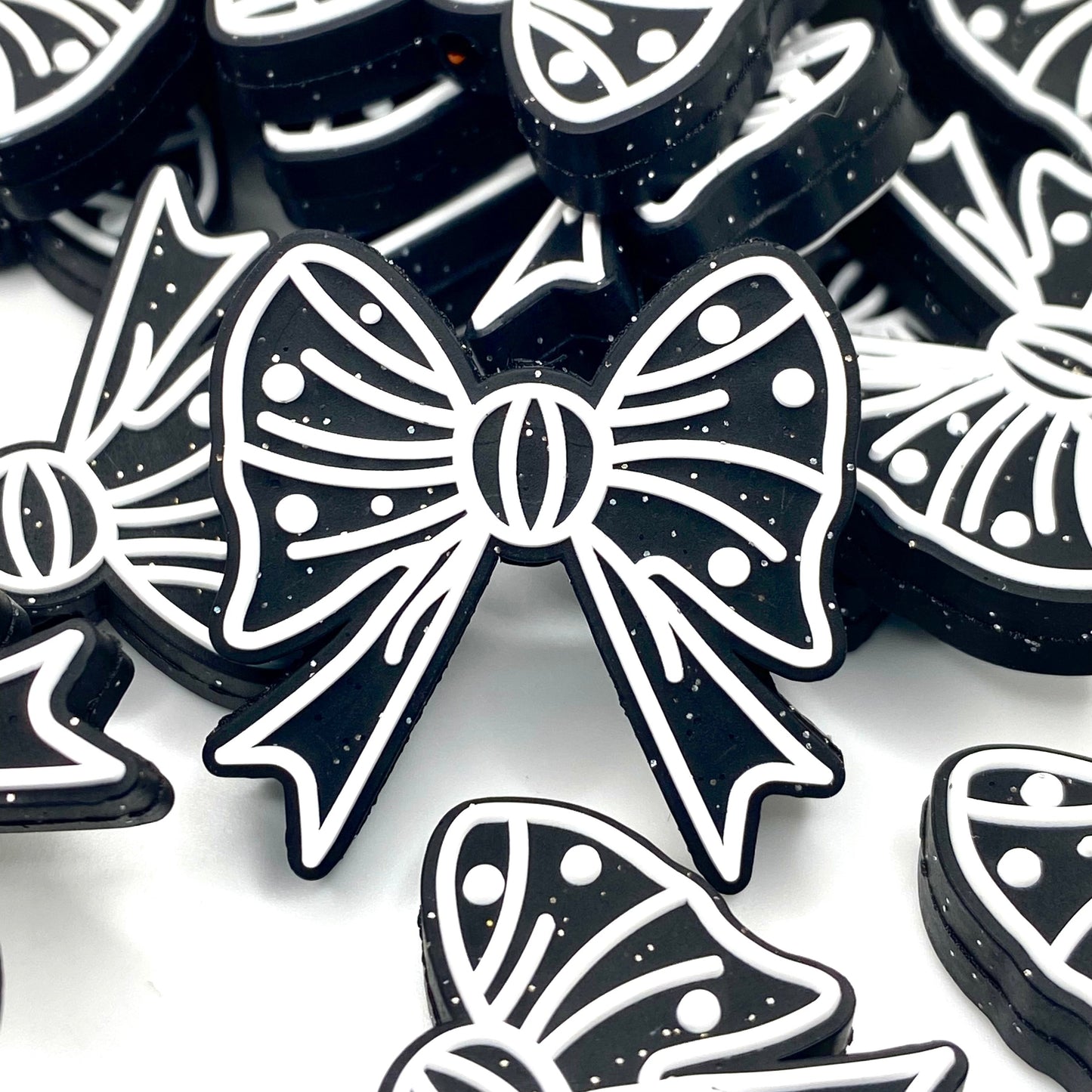 Shine Bright, Bow Tight Silicone Focal Beads