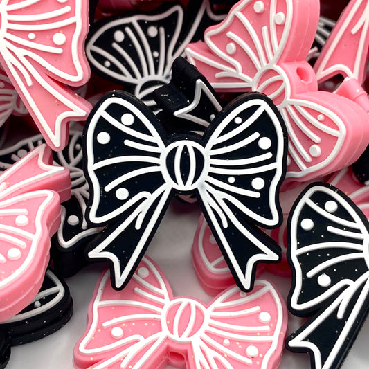 Shine Bright, Bow Tight Silicone Focal Beads