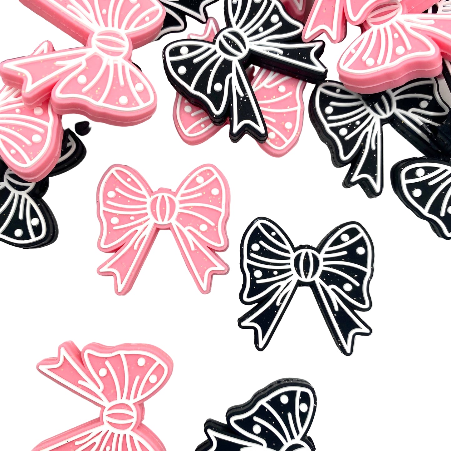 Shine Bright, Bow Tight Silicone Focal Beads