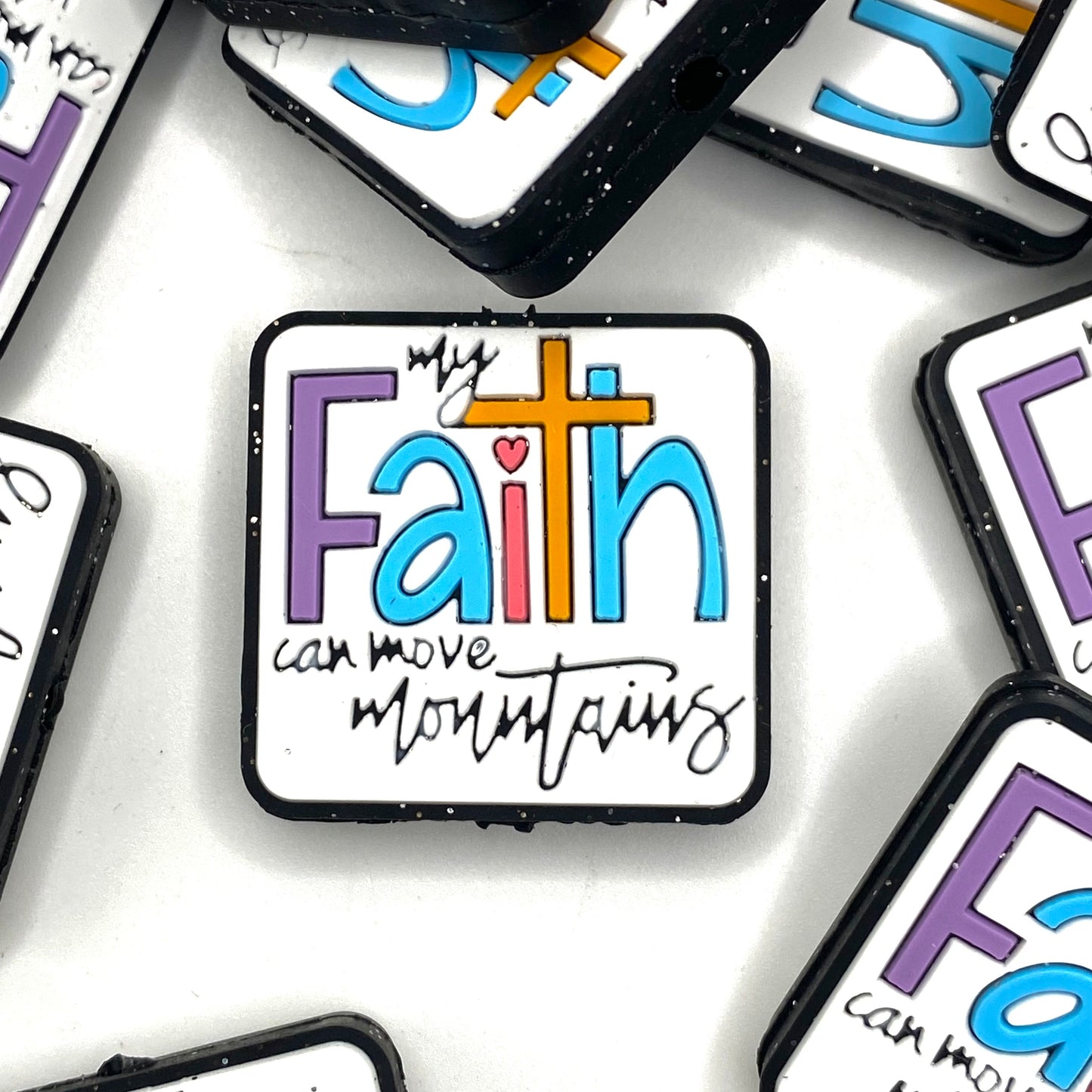 My Faith Can Move Mountains Silicone Focal Beads