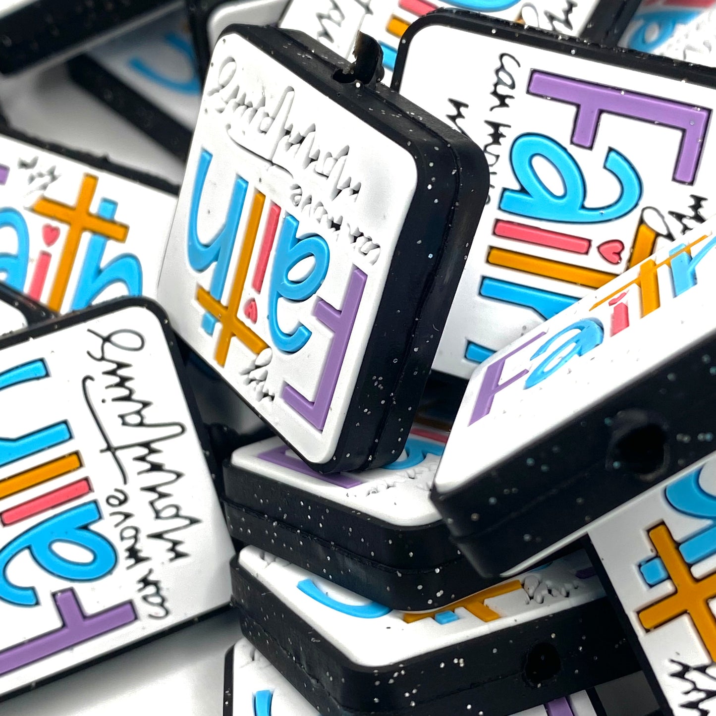 My Faith Can Move Mountains Silicone Focal Beads