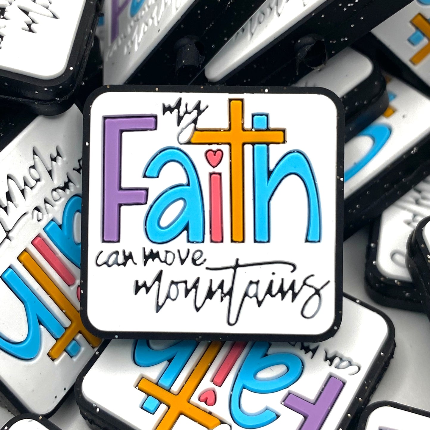 My Faith Can Move Mountains Silicone Focal Beads