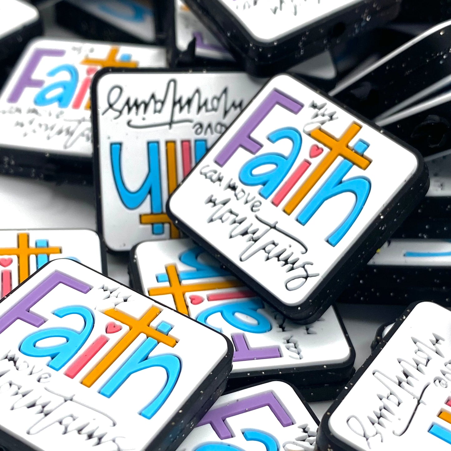 My Faith Can Move Mountains Silicone Focal Beads