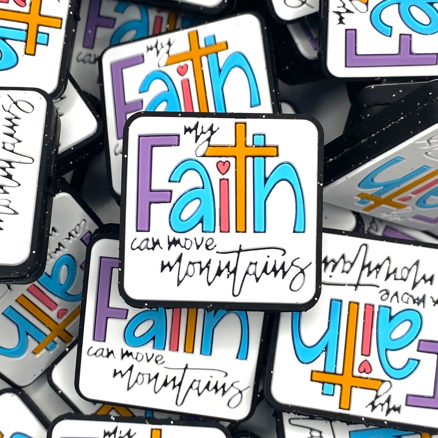 My Faith Can Move Mountains Silicone Focal Beads
