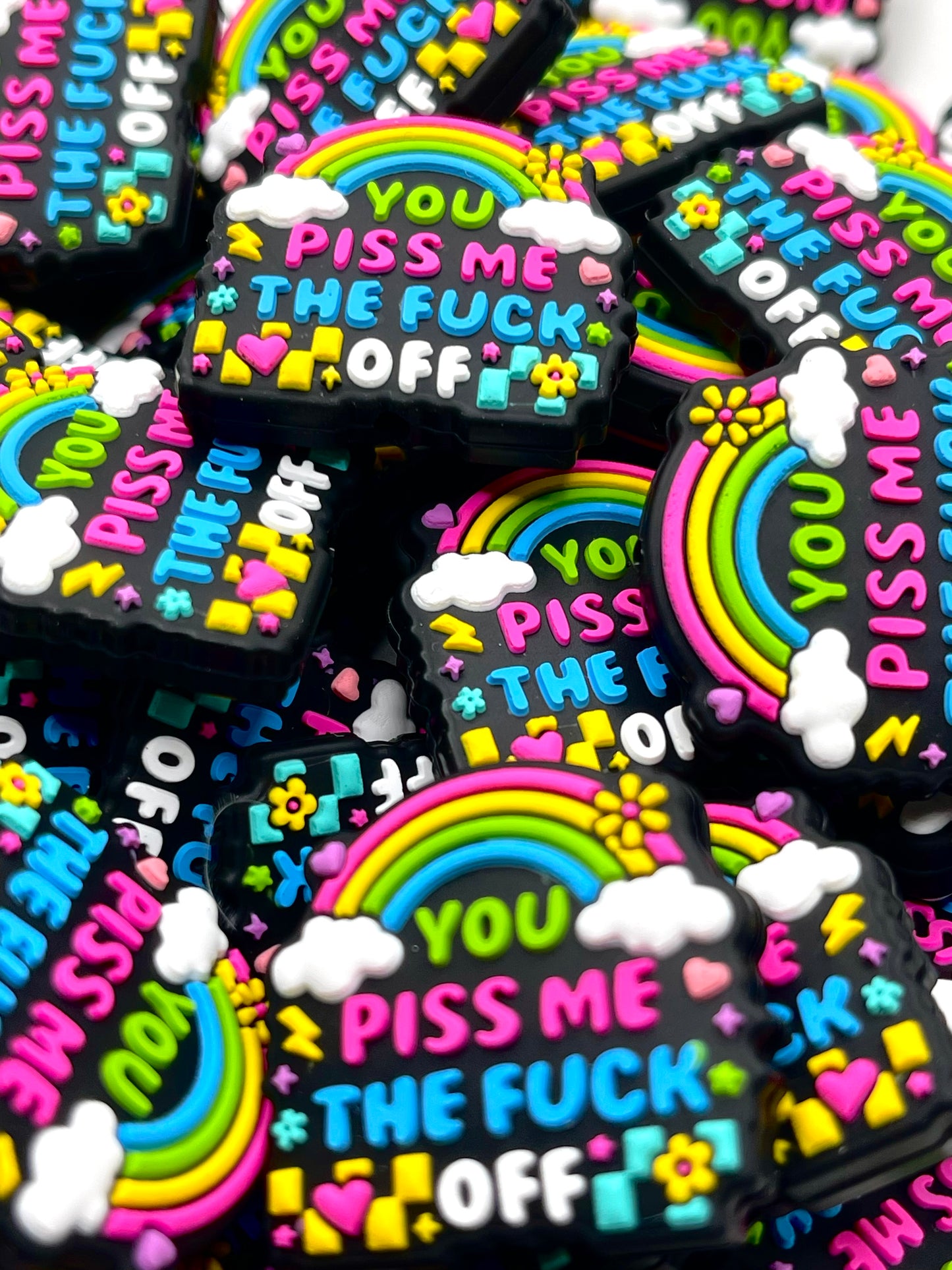 You Piss Me The F*** Off Silicone Focal Beads