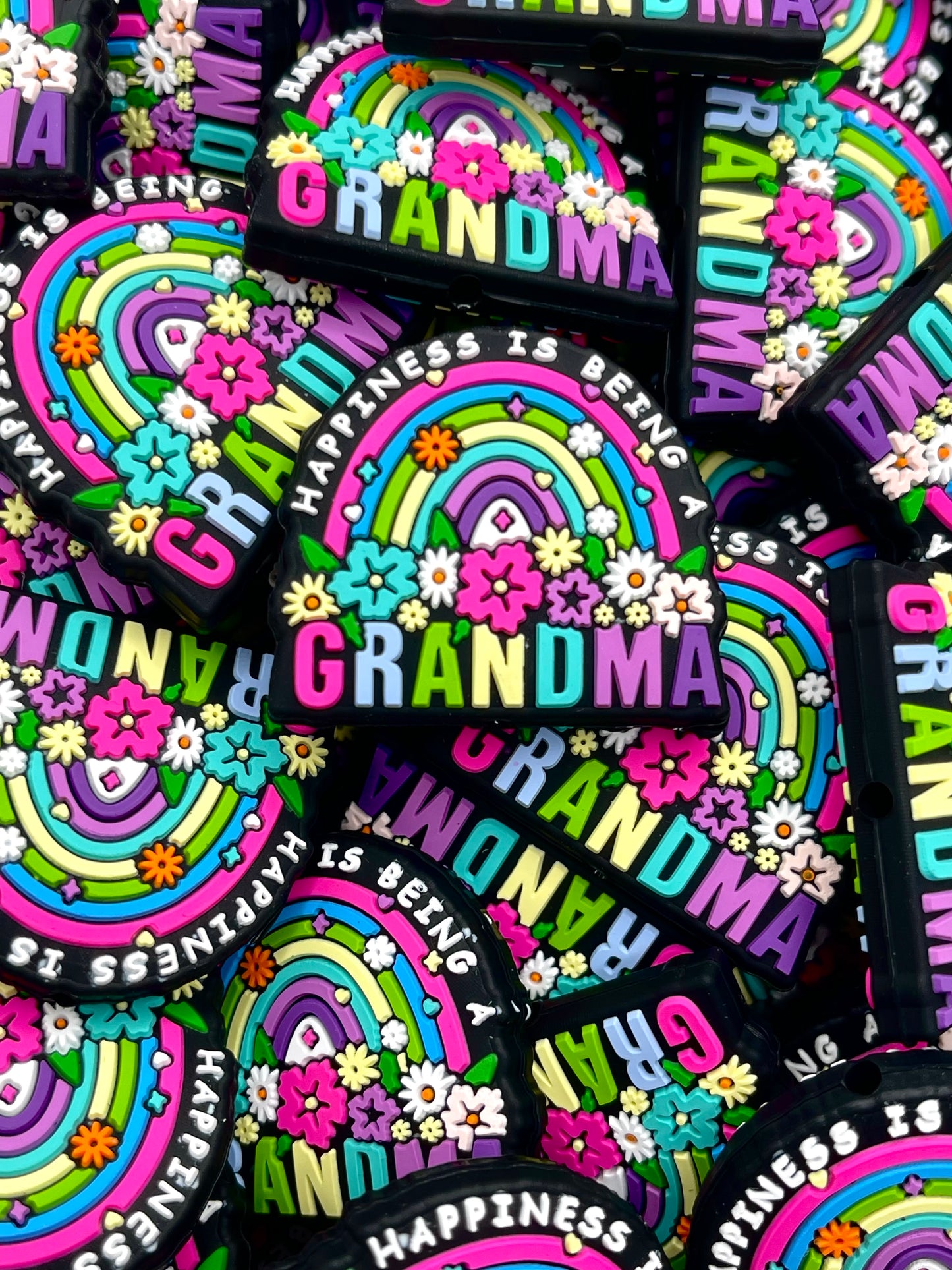 Happiness is Being a Grandma Silicone Focal Beads