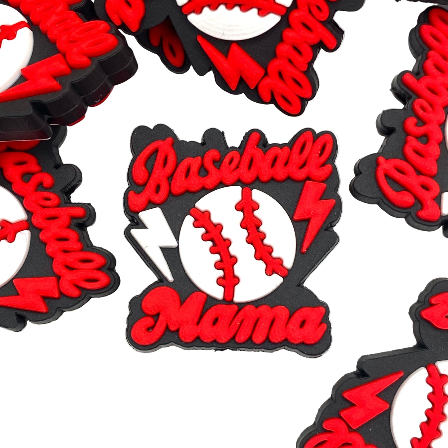 Baseball Mama PVC Focal Beads