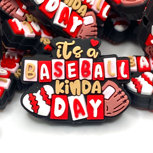 It's a Baseball Kind of Day PVC Focal Beads