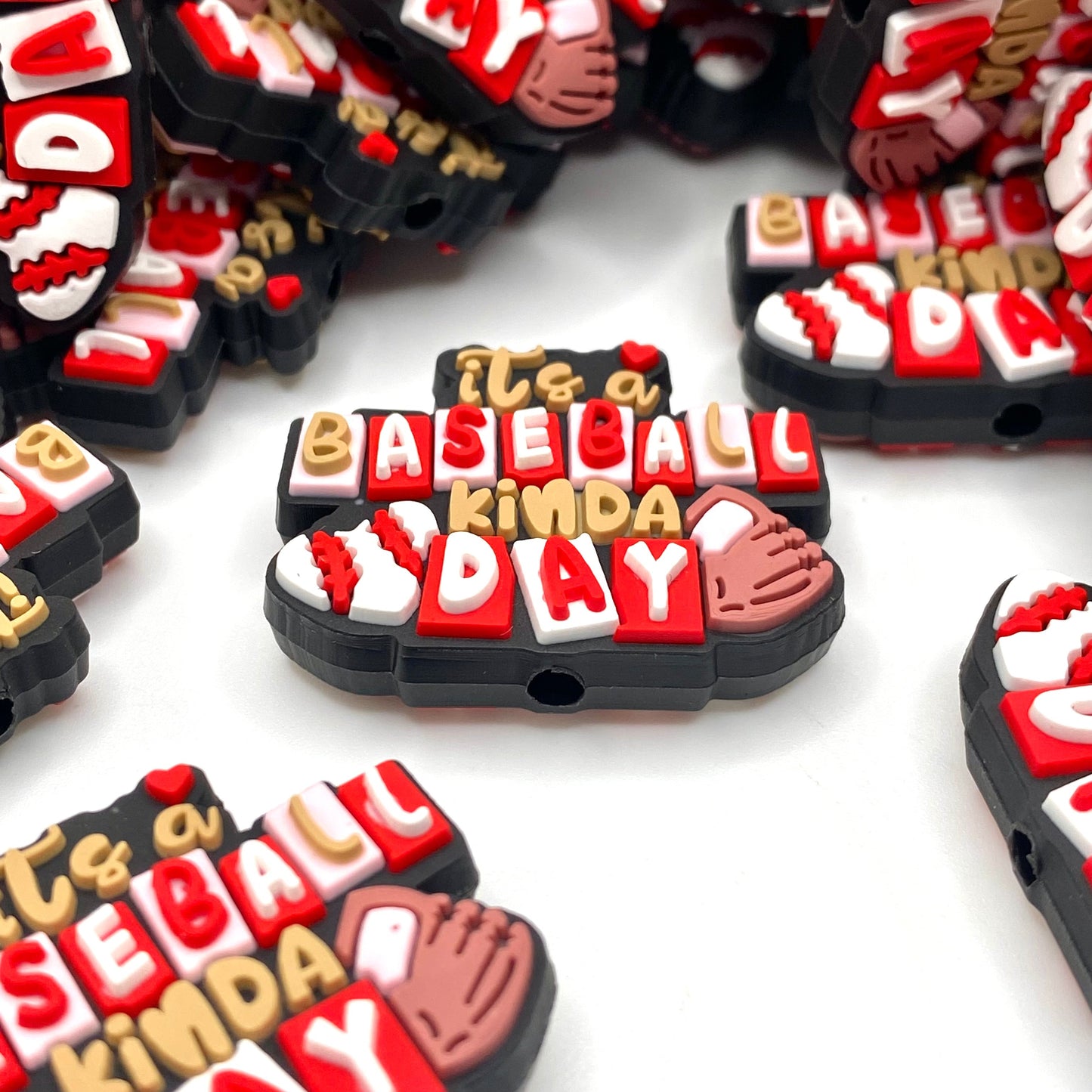 It's a Baseball Kind of Day PVC Focal Beads