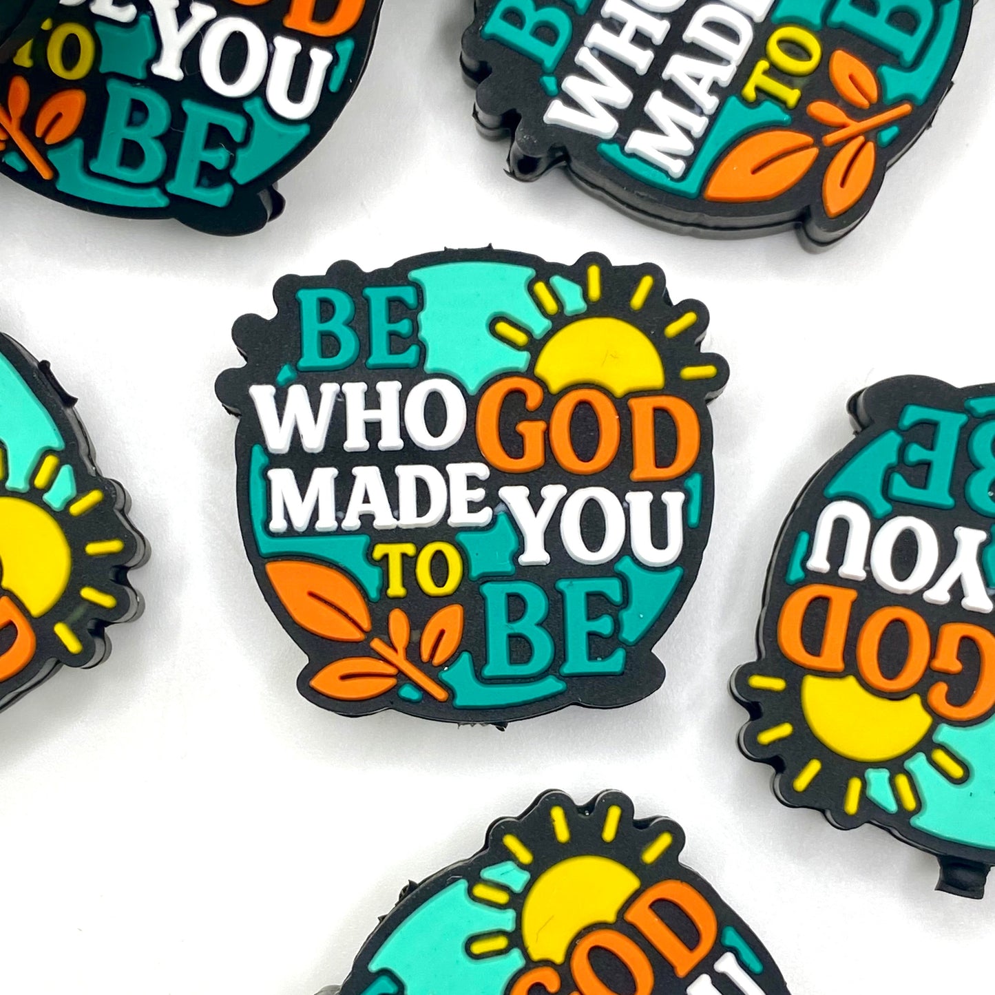 Be Who God Made You to Be Silicone Focal Beads