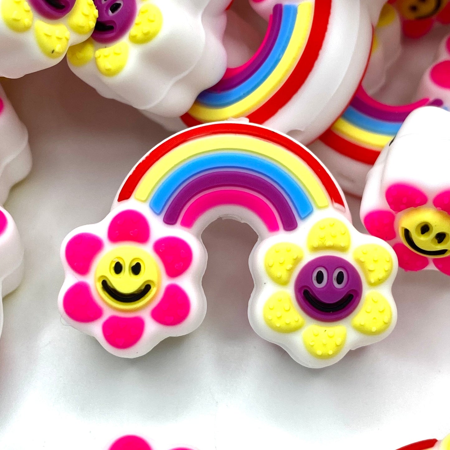 Rainbow Vibes 3D Silicone Focal Beads