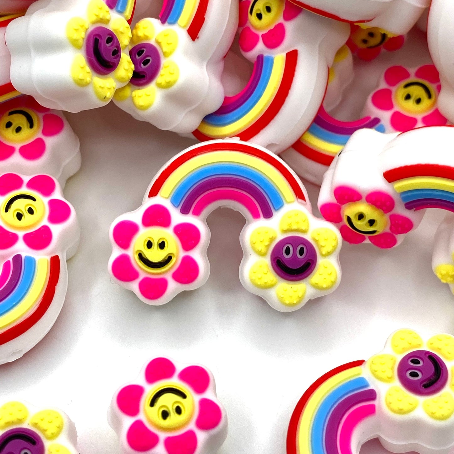 Rainbow Vibes 3D Silicone Focal Beads