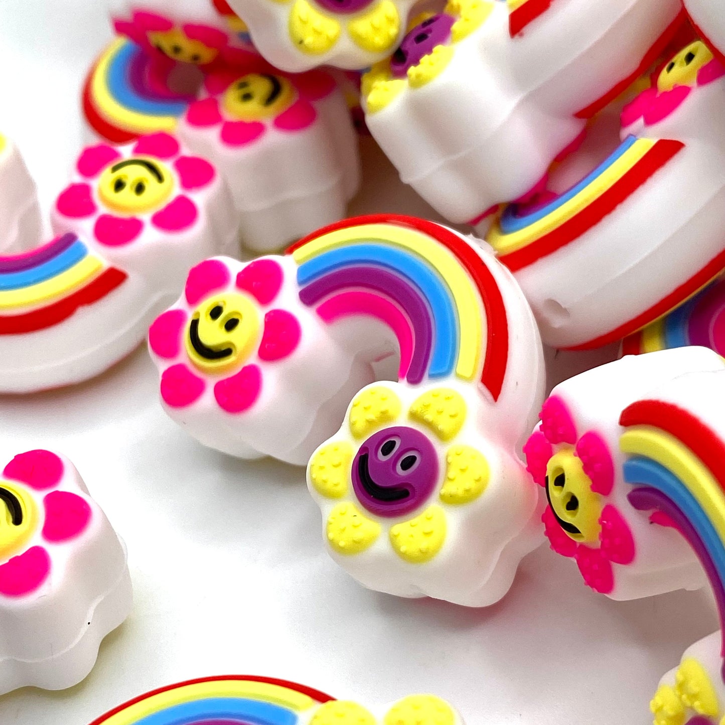 Rainbow Vibes 3D Silicone Focal Beads