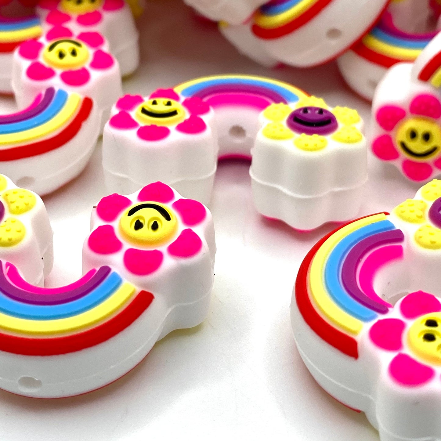 Rainbow Vibes 3D Silicone Focal Beads