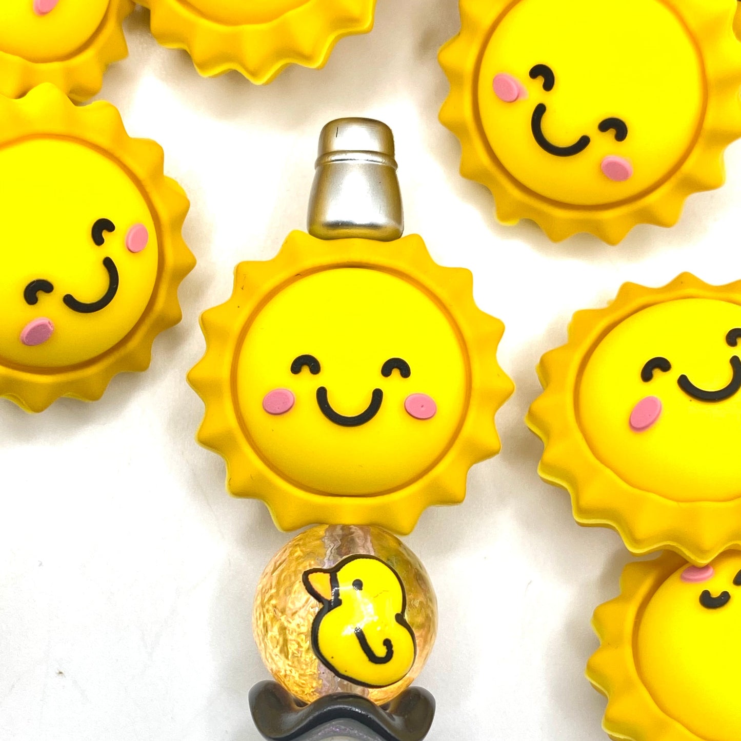 Here Comes The Sun 3D Silicone Focal Beads