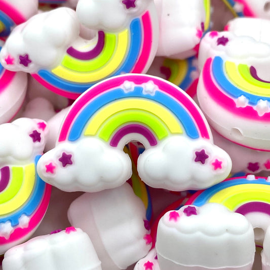 Chase the Rainbow 3D Silicone Focal Beads