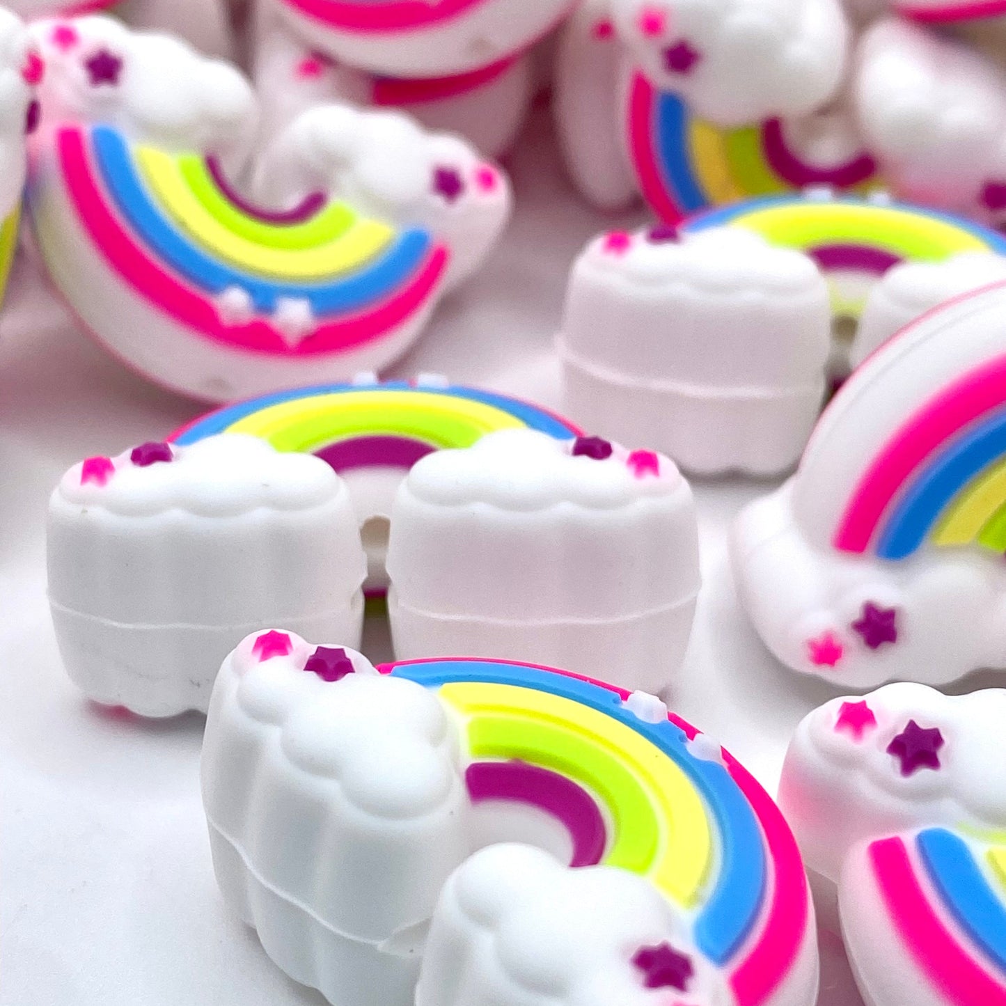 Chase the Rainbow 3D Silicone Focal Beads