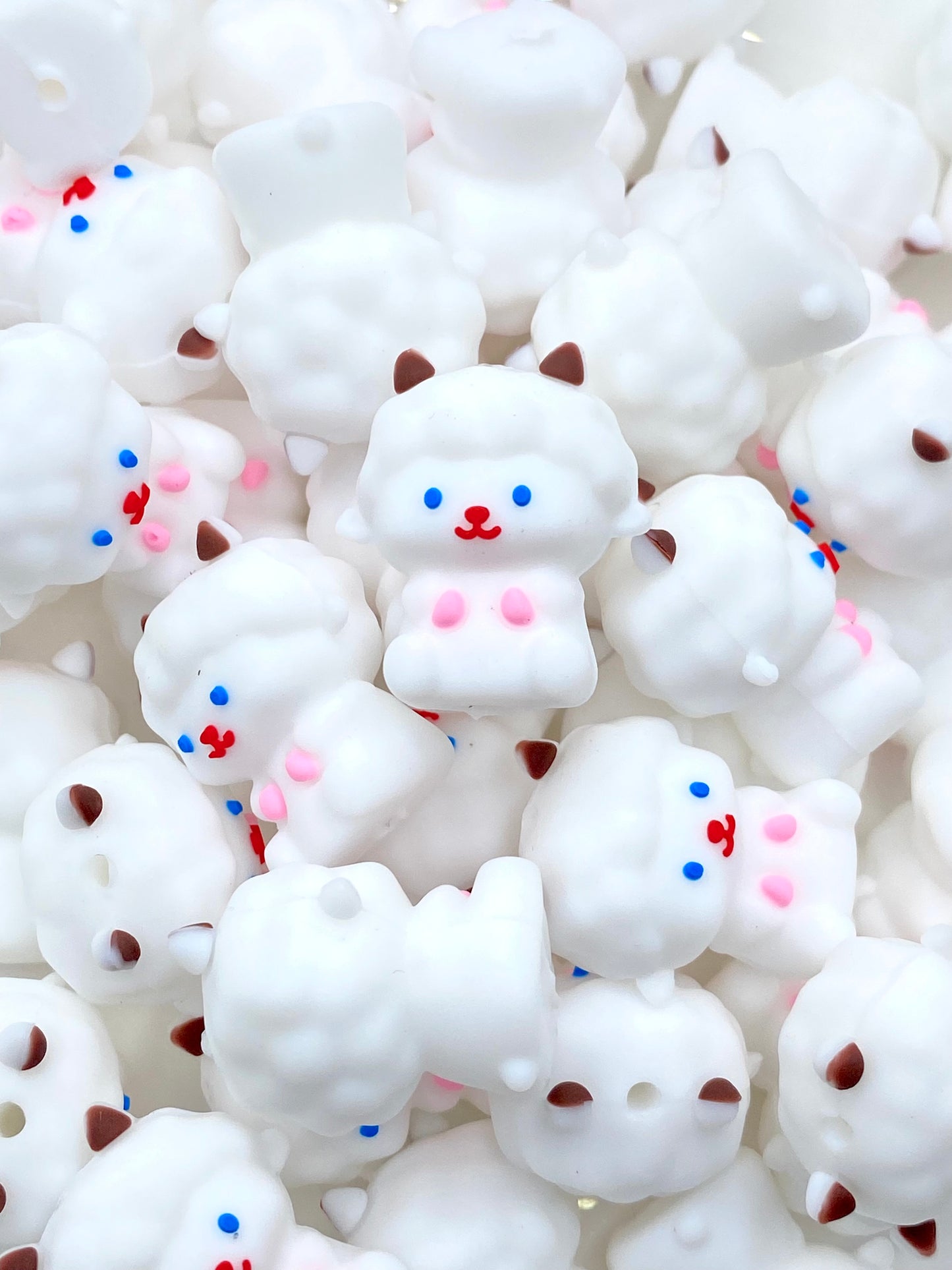 Lamb Chop 3D Silicone Focal Beads