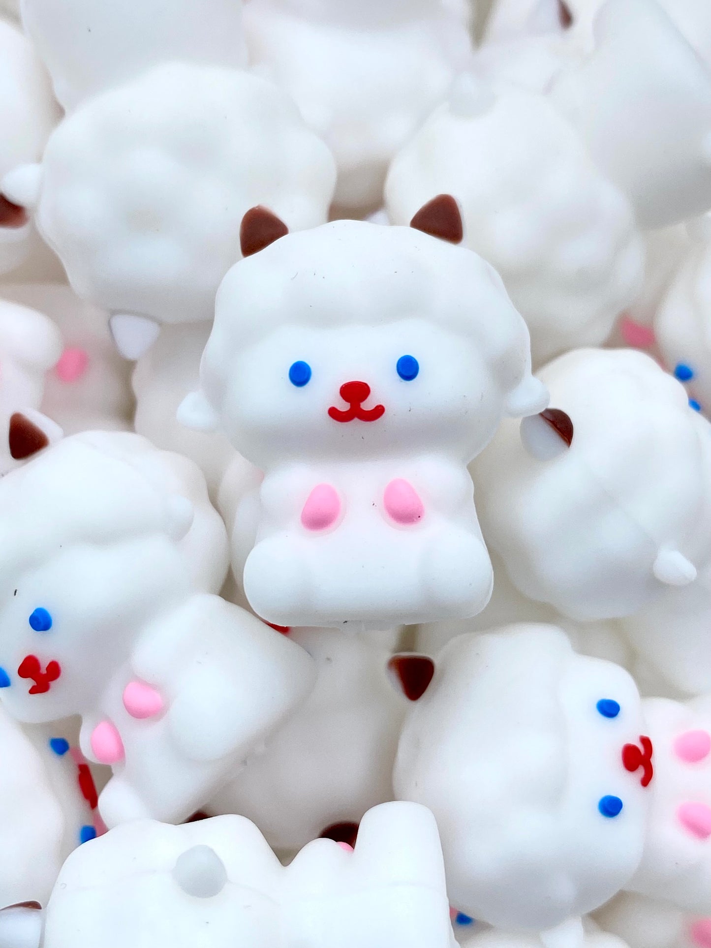 Lamb Chop 3D Silicone Focal Beads