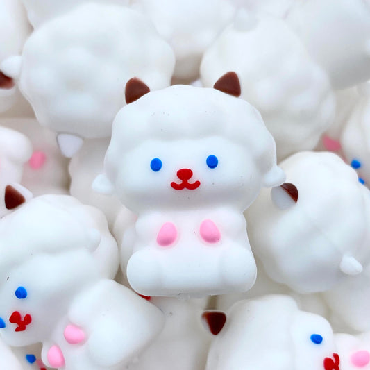 Lamb Chop 3D Silicone Focal Beads