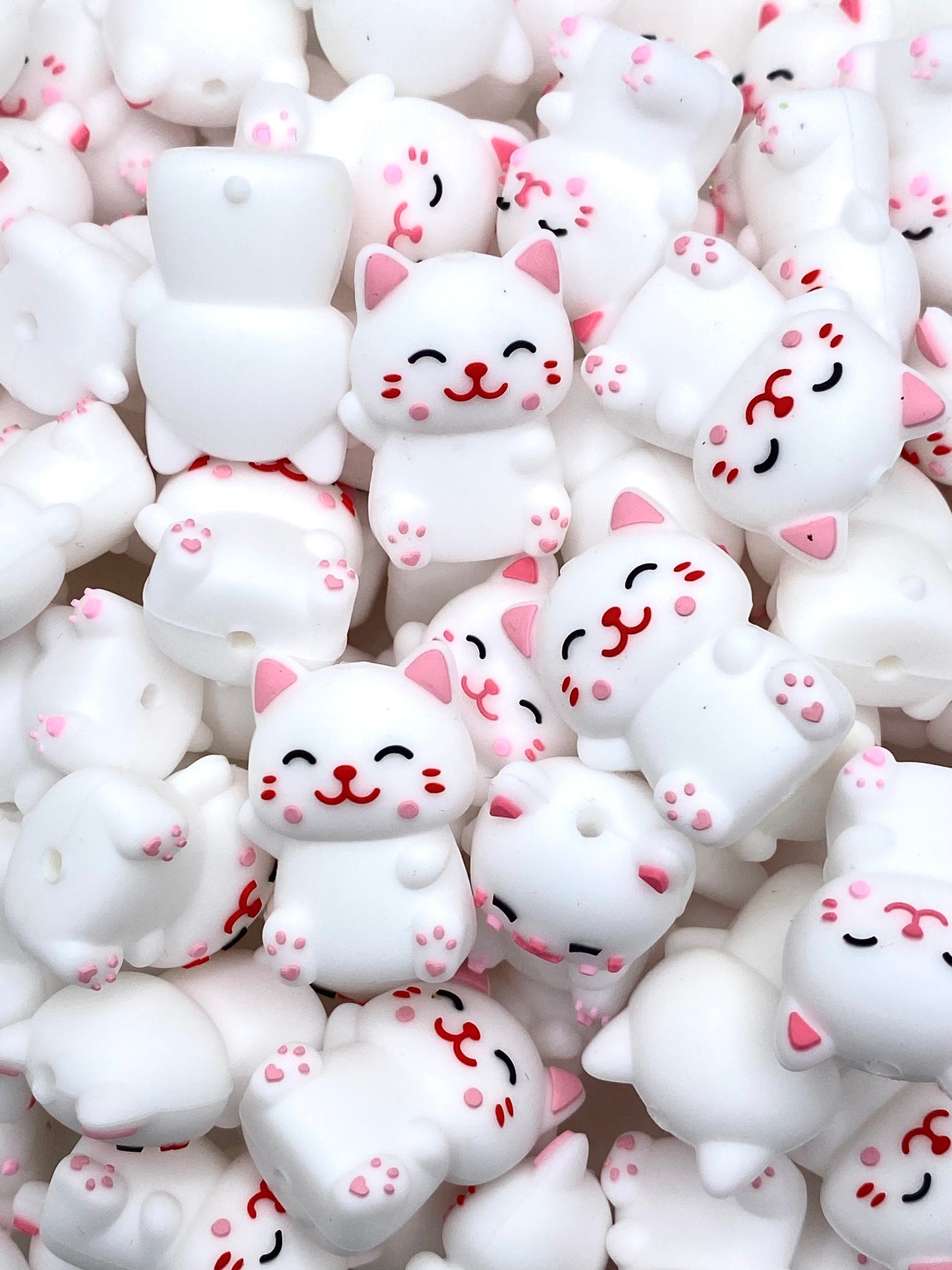 Happy Cat 3D Silicone Focal Beads