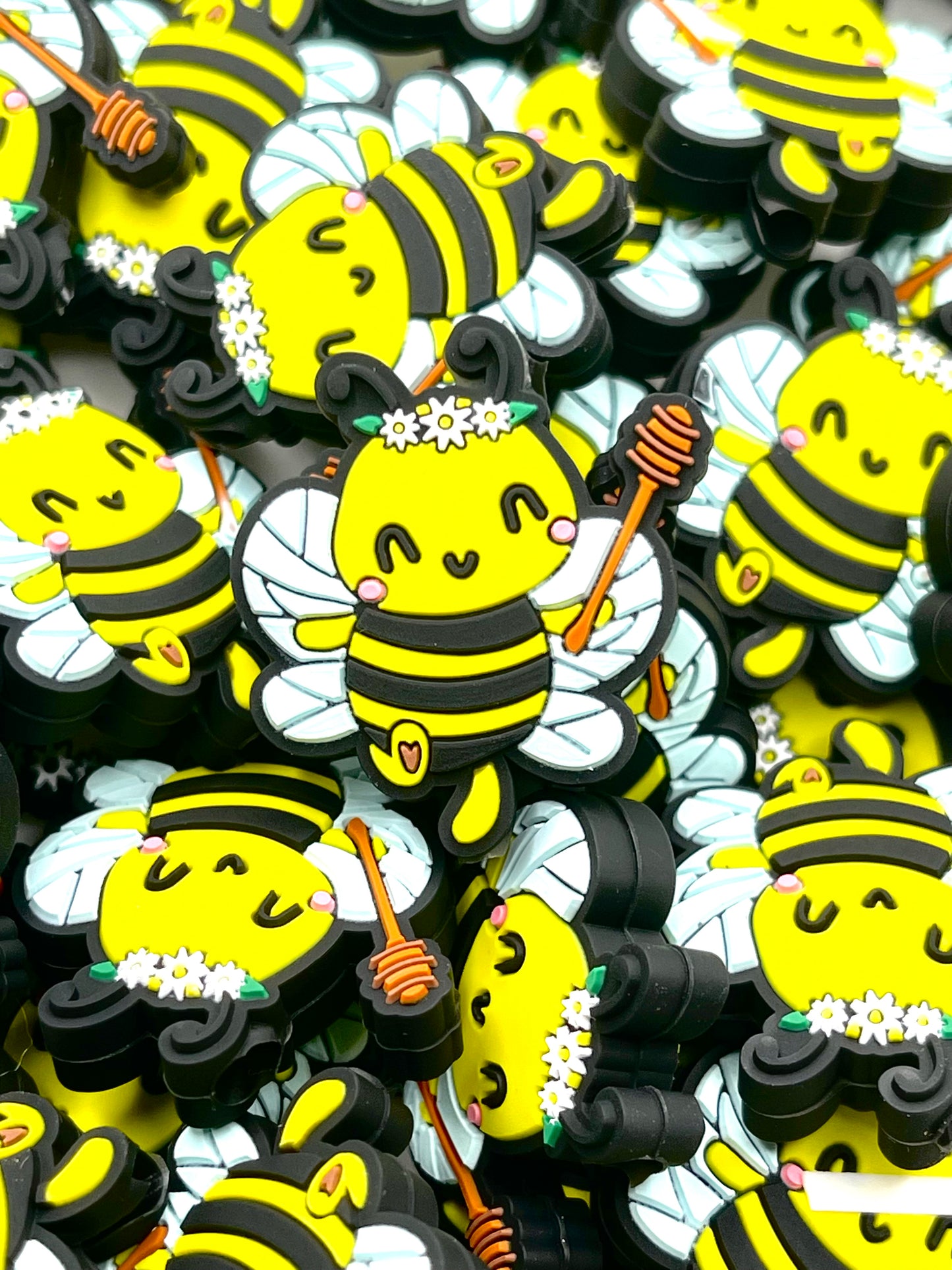 Bee Sweet & Bumble Silicone Focal Beads