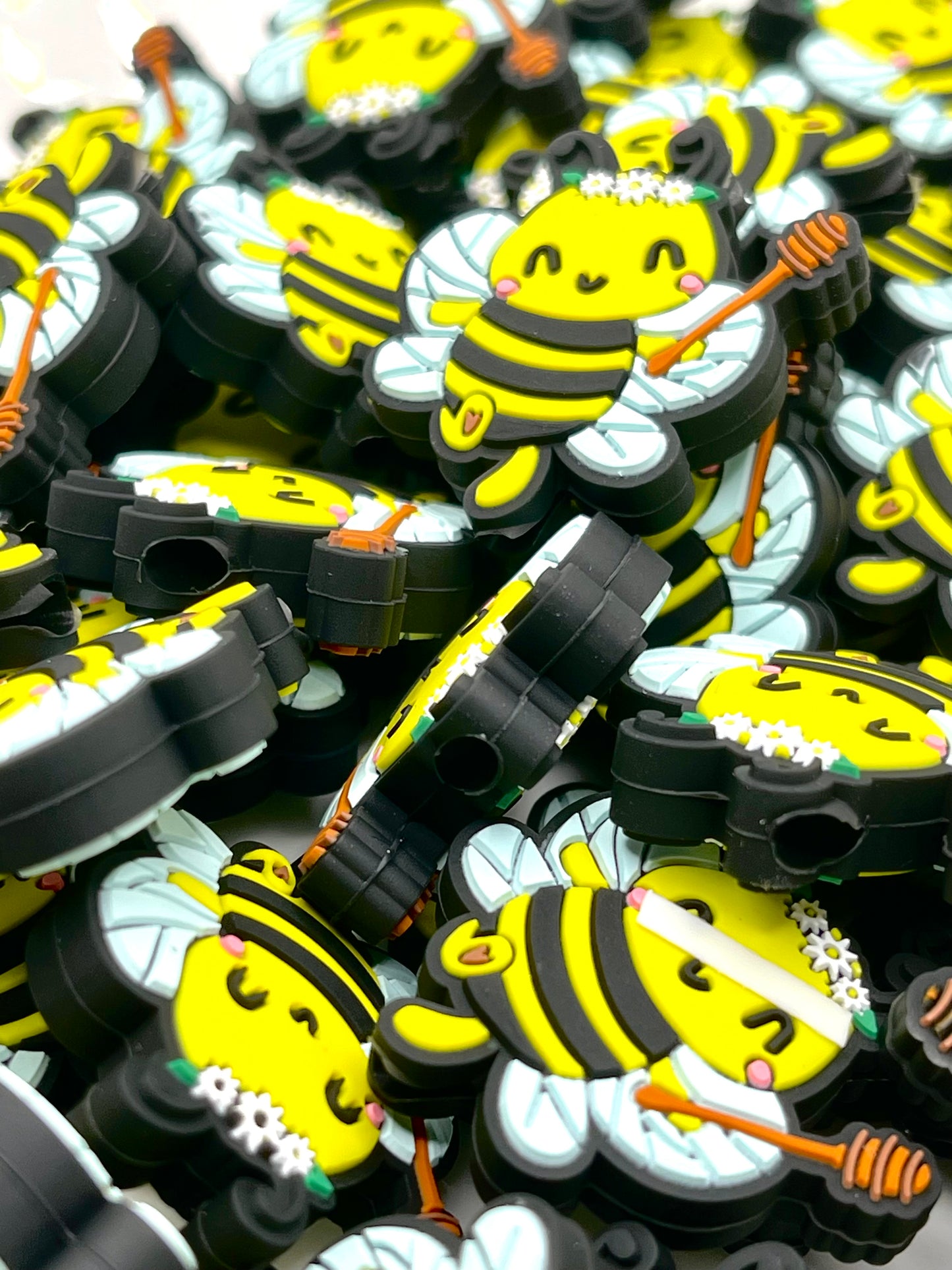 Bee Sweet & Bumble Silicone Focal Beads