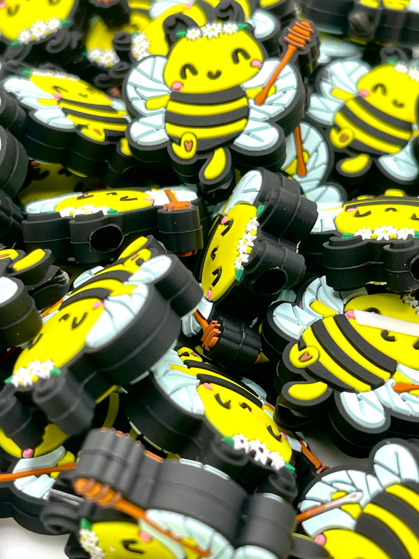 Bee Sweet & Bumble Silicone Focal Beads